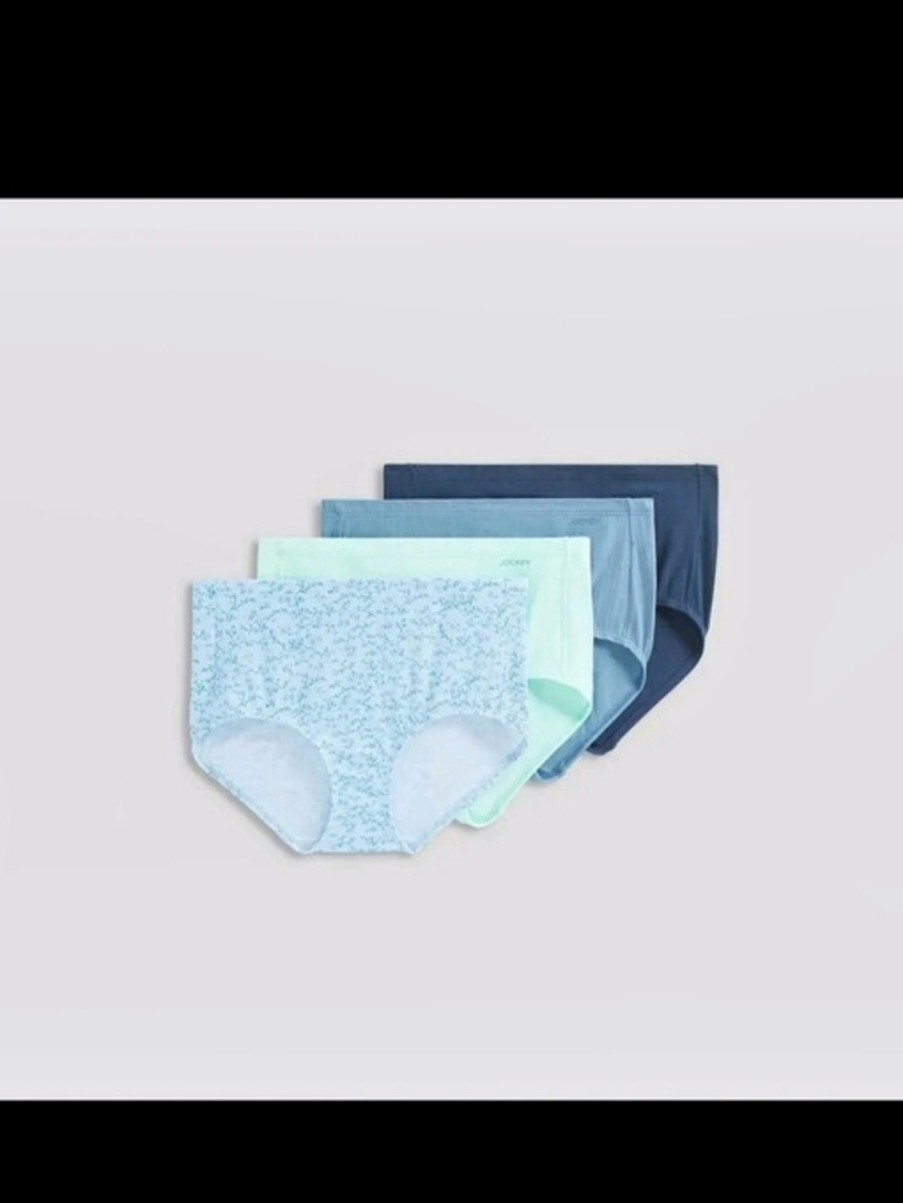 Xxl Jockey Supersoft Brief - 4 Pack Printed Panties in Blue & Green NWT